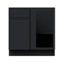 Slim Ebony Black Shaker RTA 33"W x 34.5"H x 24"D Blind Corner Base Cabinet with 1 Drawer and 1 Door