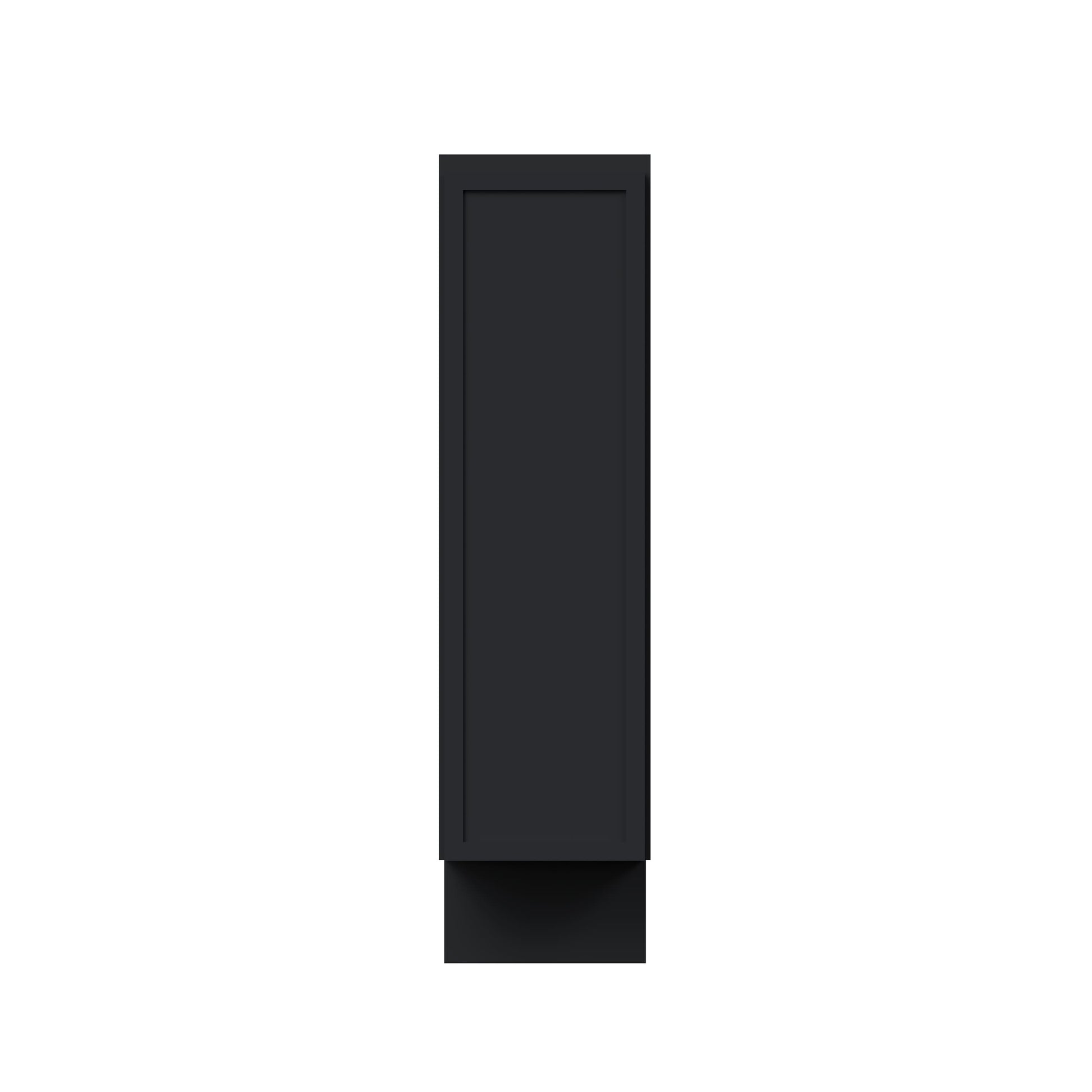Slim Ebony Black Shaker RTA 9"/18"/21"W x 34.5"H x 24"D Full Height Door Base Cabinet with Single Door