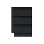 Slim Ebony Black Shaker RTA 9"W x 34.5"H x 24"D Base End Shelf with 4 Layers