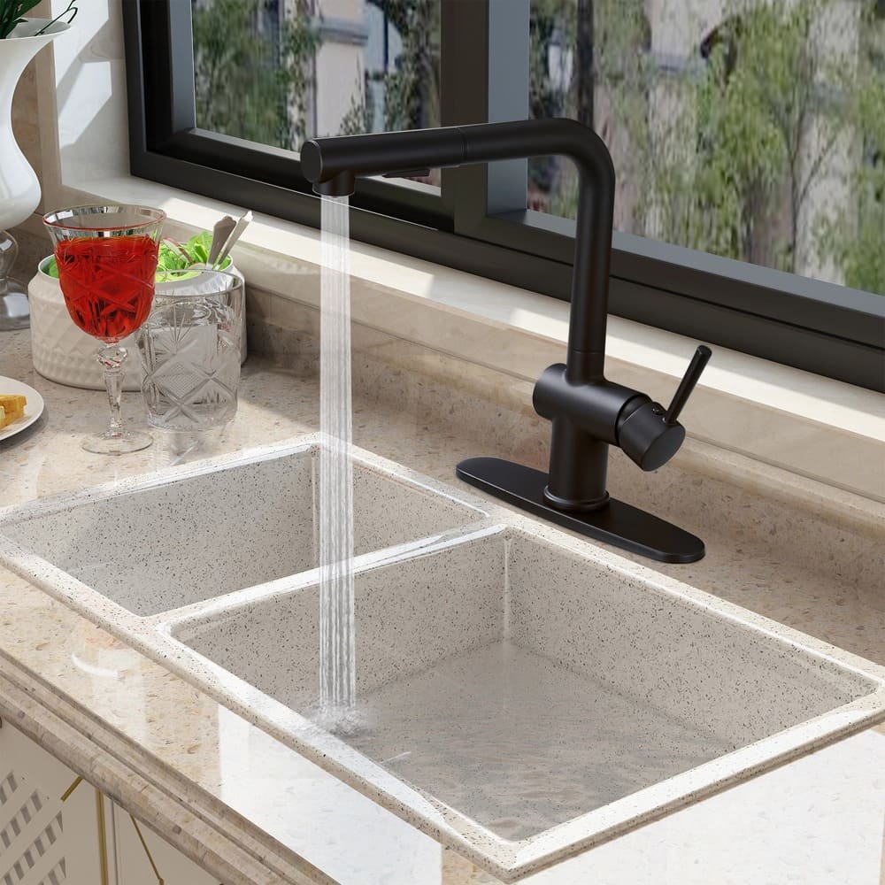 Premium Pull-Down Kitchen Faucet with Dual-Function Spray & Full PEX Water Path