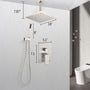 Ceiling Mounted Shower System Combo Set with Handheld and 16'Shower head-CASAINC