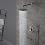 Casainc Round 3 Functions Wall Mount Dual Shower Heads Shower System In Black