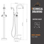 CASAINC Freestanding Bathtub Faucet with Hand Shower in Matte Black and More