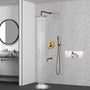 10" Wall Mount Dual Shower Head Rain Shower System with Tub Spout