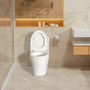 Floor-Mounted Elongated Ceramic Toilet with Seat 1.28 GPF Single Flush
