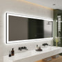 Tempered Glass LED Mirror with Aluminum Frame for Bathroom Vanity