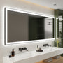 Tempered Glass LED Mirror with Aluminum Frame for Bathroom Vanity