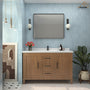 Wall-Mounted Vanity Mirror with Matte Black Metal Frame