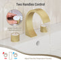 Modern Design 2-Handle Centerset Bathroom Faucet with Pop-up Drain