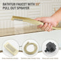 C-Shaped Curved Design 3-Handle Roman Bathtub Faucet with Hand Shower