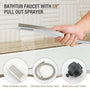 C-Shaped Curved Design 3-Handle Roman Bathtub Faucet with Hand Shower