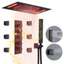 Deluxe 4-Function Thermostatic Shower System with LED Lighting & Bluetooth Music 
