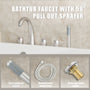 3-Handle Deck-Mounted Waterfall Roman Tub Faucet with Hand Shower
