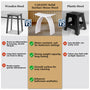 Modern Arched Solid Surface Bathroom Shower Stool in Matte White/Matte Black