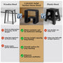 Solid Surface Freestanding Shower Stool with Wide Legs & Dual-Layer Design