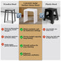 Solid Surface Bathroom Shower Stool with 1.77" Thickened Seat