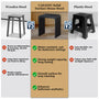 Solid Surface Bathroom Shower Stool with 1.77" Thickened Seat