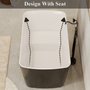 49" Acrylic Freestanding Japanese Soaking Bathtub with Sit-In Design