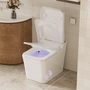 Elongated White Square-Shaped Tankless Smart Bidet Toilet