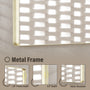 Tempered Glass Wall-Mounted Mirror with Gold Metal Frame
