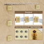 20*14 inch 5-Function Luxury Shower System with LED Lights and Slide Bar