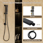 20*14 inch 5-Function Luxury Shower System with LED Lights and Slide Bar