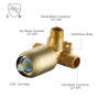 Wall Mounted Single Handle Waterfall Bathroom Sink Faucet with Rough-in Valve