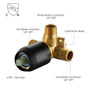 Wall Mounted Single Handle Solid Brass Lavatory Bathroom Faucet with Rough-In Valve