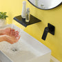 Wall Mounted Waterfall Bathroom Sink Faucet in Matte Black & Brushed Gold