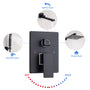 10-inch Wall-Mount Matte Black Shower System with Tub Filler