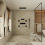 23.6" x 15.7" Ceiling-Mounted 5-Function Thermostatic Shower System with Neck/Back Massage Spout