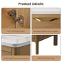 60" Bathroom Vanity with Carrara White Engineering Stone Top