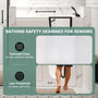 49" Glossy White Acrylic Walk-In Soaking Bathtub with High-Flow Faucet