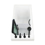 49" Glossy White Acrylic Walk-In Soaking Bathtub with High-Flow Faucet