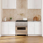 White Shaker RTA 18"W x 24"D x 34.5"H Base Cabinet with 3 Drawers