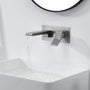 Modern Single Handle Wall Mount Bathroom Faucet with Brass Spout & Plate