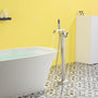 Solid Brass Freestanding Tub Filler Faucet with Handheld Shower