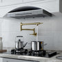Wall Mount Pot Filler Kitchen Faucet with 360° Rotating Arm & Fast-Flow Aerator