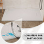 European-Style SMC Shower Base with Anti-Slip Design in Black or White