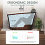 51" Freestanding Solid Surface Soaking Tub with Built-In Seat in Wood Grain & Marble Finish