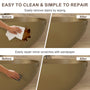 61" Freestanding Solid Surface Stone Soaking Bathtub in Modern Camel