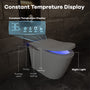 One-Piece Chair Height Elongated Smart Bidet Toilet with Auto Lid, Foam Shield Protection & Dual Flush