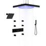 24-inch 6-Function Thermostatic Shower System with LED Light & Body Jet & Slide Bar