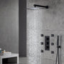 12" Thermostatic Complete Shower System with Rough-in Valve & 6 Body Jets