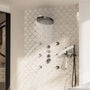 12" Adjustable Shower Head With Shelf Shower System, Hand Shower With Spray Gun Function