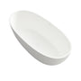55 inches  Solid Surface Free-Standing Bathtub with Center  Drain in Matte White