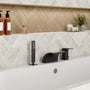 Waterfall Tub Faucet with Handheld Shower Head for Bathtub