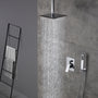 Casainc 2 Function 10" Ceiling Mount Dual Shower Heads Shower System In Black