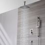 CASAINC 2 Function 10" Ceiling Mount Dual Shower Heads Shower System With Sliding Rod Shower Hand