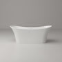 69" Freestanding Solid Surface Bathtub with Dual Sloped Headrests